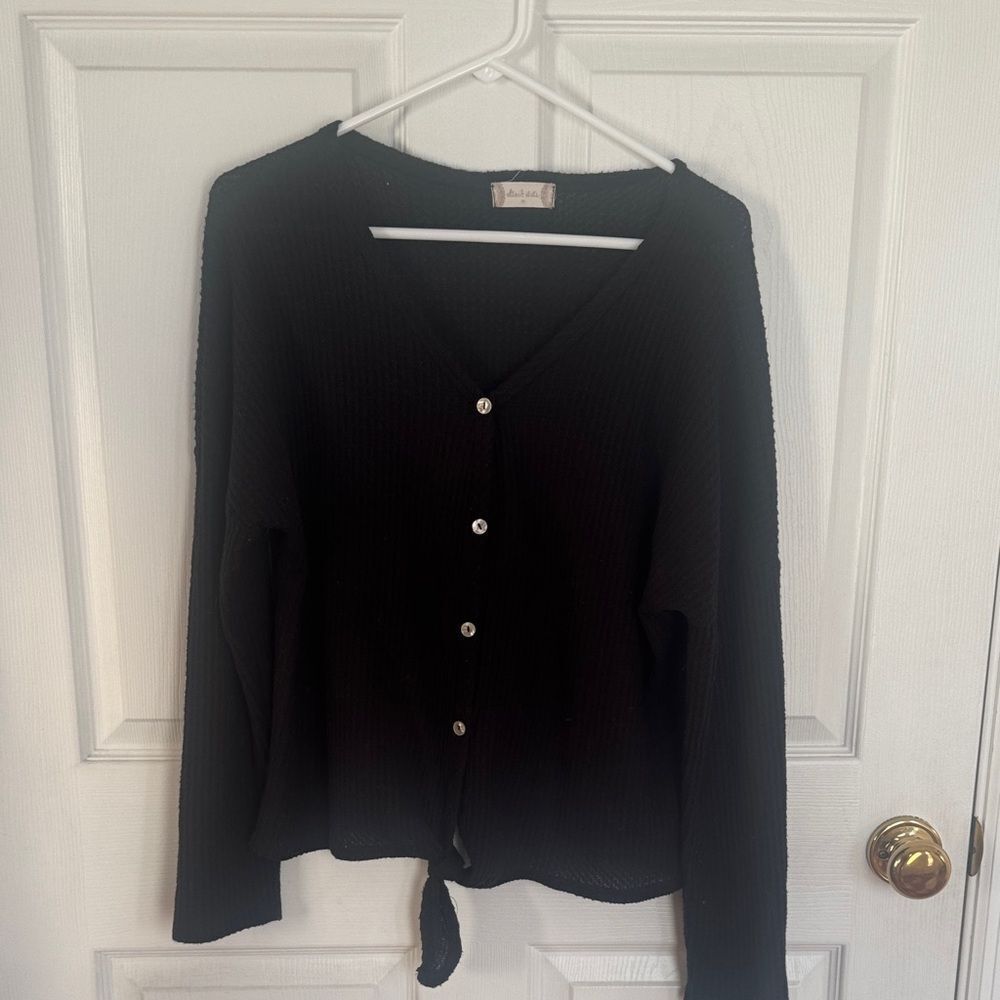 Altar'd State Black Knit Cardigan